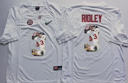 Crimson Tide 3 Calvin Ridley White Player Fashion Stitched NCAA Jersey