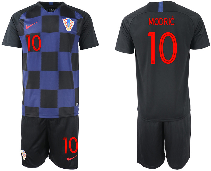 Croatia 10 MODRIC Away 2018 FIFA World Cup Soccer Jersey