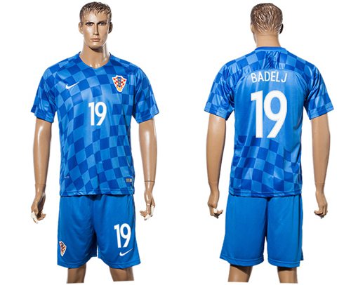 Croatia 19 Badelj Away Soccer Country Jersey