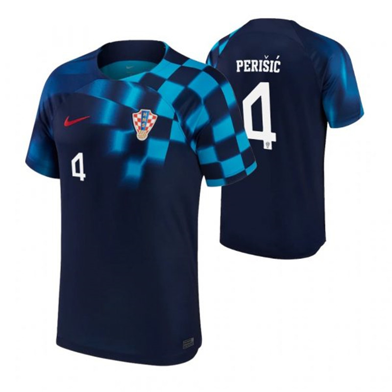 Croatia 4 PERISIC Away 2022 FIFA World Cup Thailand Soccer Jersey