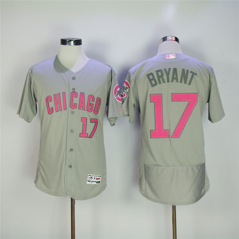 Cubs 17 Kris Bryant Gray Mother's Day Flexbase Jersey