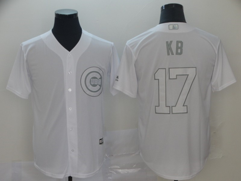 Cubs 17 Kris Bryant KB White 2019 Players' Weekend Player Jersey