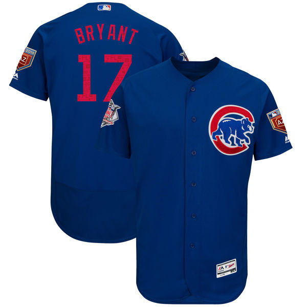 Cubs 17 Kris Bryant Royal 2018 Spring Training Flexbase Jersey