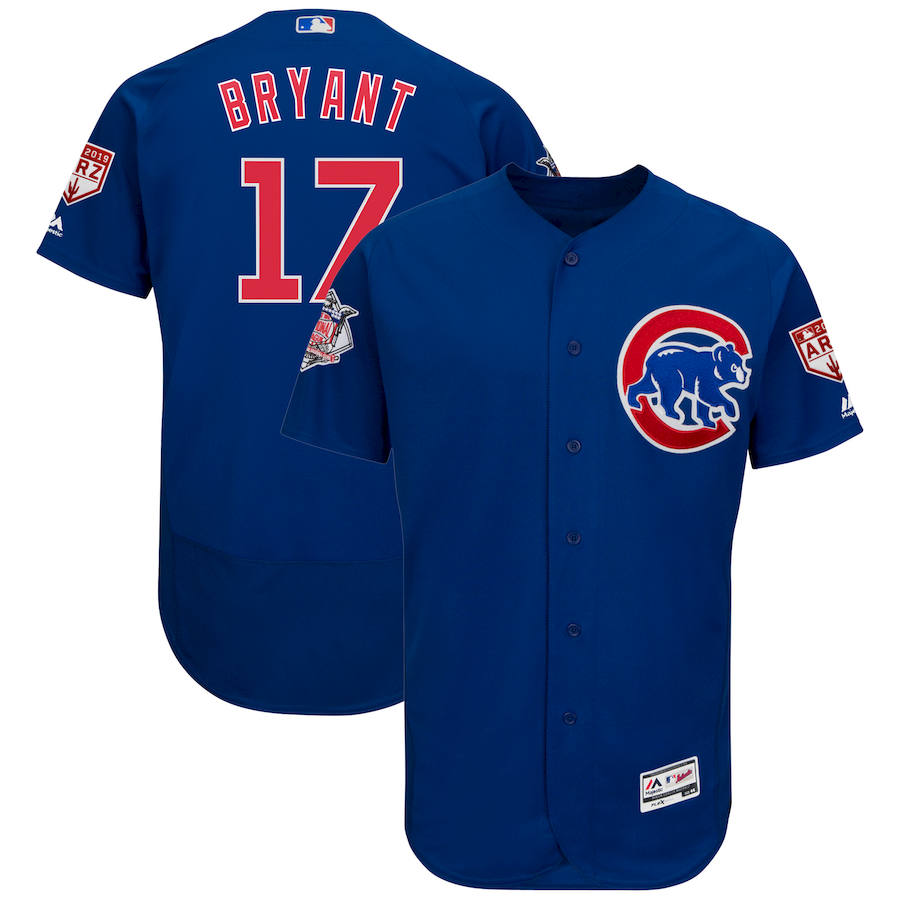 Cubs 17 Kris Bryant Royal 2019 Spring Training Flexbase Jersey