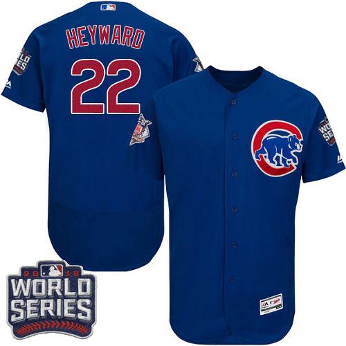 Cubs 22 Jason Heyward Blue Flexbase Authentic Collection 2016 World Series Bound Stitched MLB Jersey