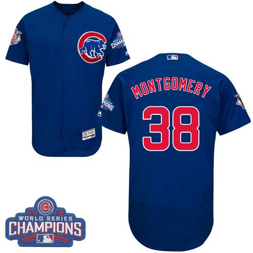 Cubs 38 Mike Montgomery Blue Flexbase Authentic Collection 2016 World Series Champions Stitched MLB Jersey