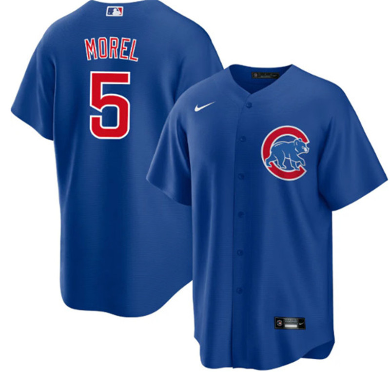 Cubs 5 Christopher Morel Royal Nike Cool Base Jersey