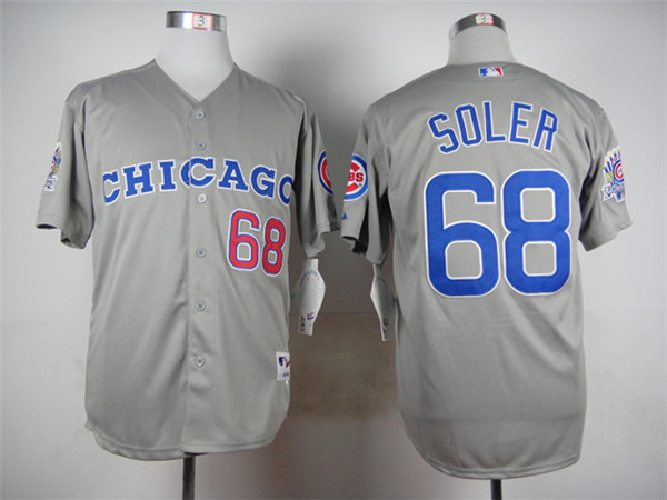 Cubs 68 Jorge Soler Gray Throwback Jersey