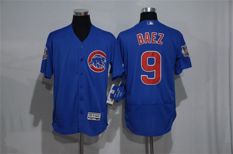 Cubs 9 Javier Baez Blue Flexbase Authentic Collection MLB Jersey