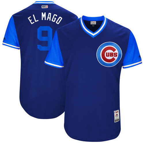 Cubs 9 Javier Baez El Mago Majestic Royal 2017 Players Weekend Jersey