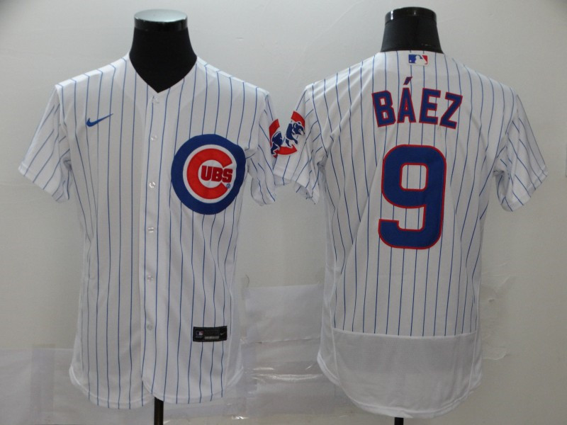 Cubs 9 Javier Baez White 2020 Nike Flexbase Jersey