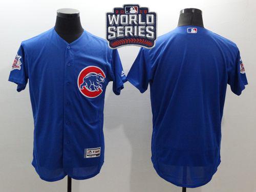 Cubs Blank Blue Flexbase Authentic Collection 2016 World Series Bound Stitched MLB Jersey