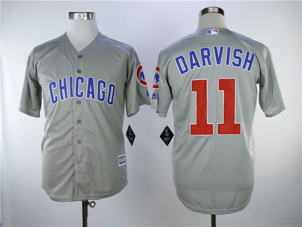 Cubs Yu Darvish Gray Cool Base Jersey