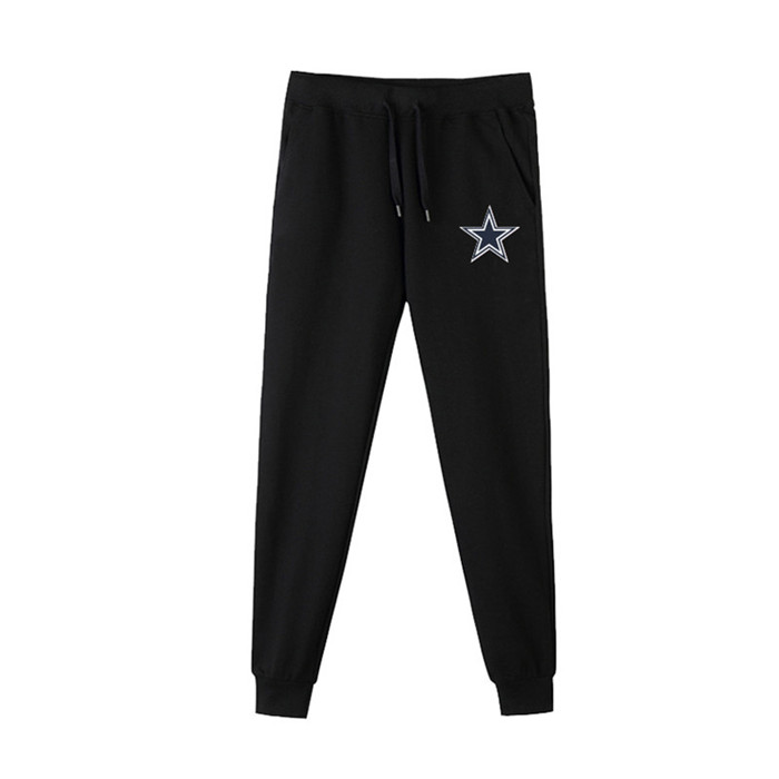 Dallas Cowboys Black Men's Winter Thicken NFL Sports Pant