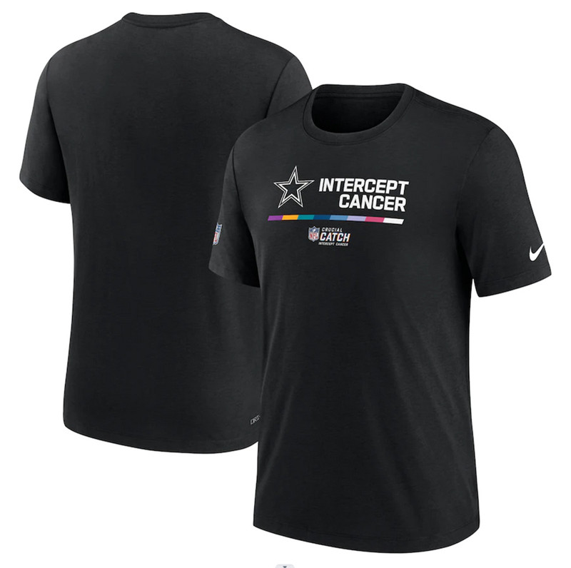 Dallas Cowboys Nike 2022 NFL Crucial Catch Performance T Shirt Black
