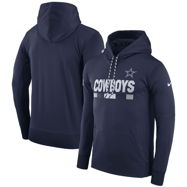 Dallas Cowboys  Team Name Performance Pullover Hoodie Navy