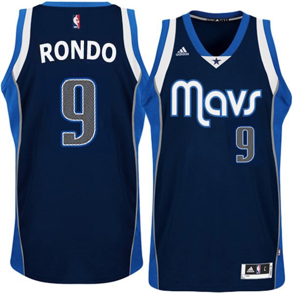 Dallas Mavericks 9 Rajon Rondo Swingman Alternate Navy Blue Jersey