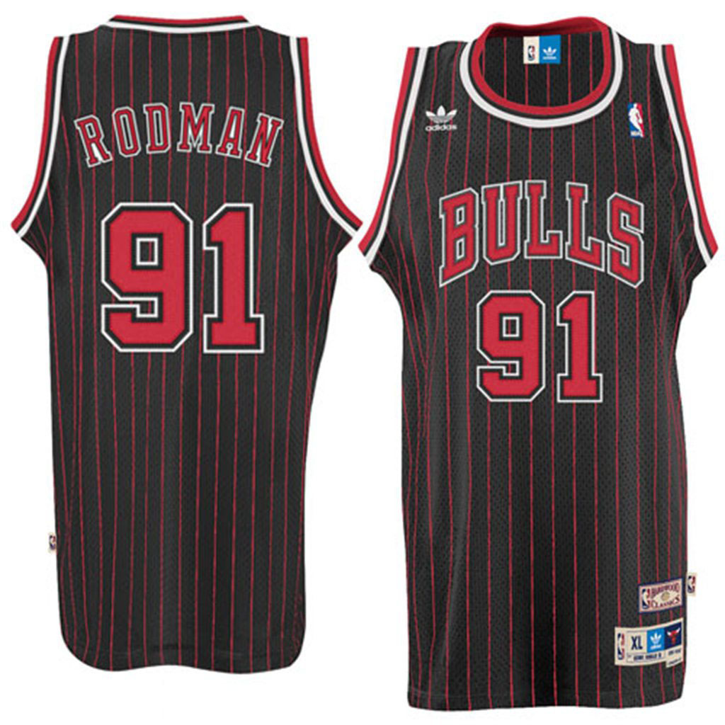 Dennis Rodman Chicago Bulls Soul Swingman Throwback Jersey Black