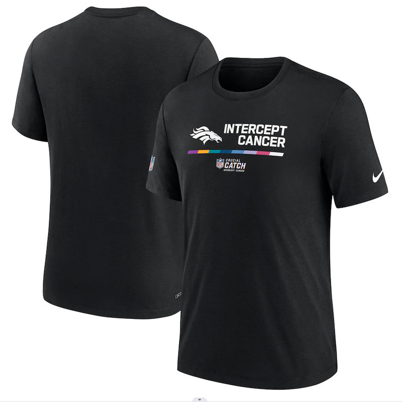 Denver Broncos Nike 2022 NFL Crucial Catch Performance T Shirt Black
