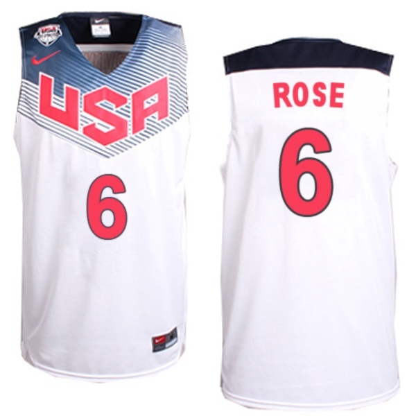 Derrick Rose 2014 Basketball World Cup USA Team 6 Black Swingman Jersey