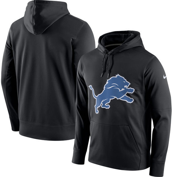 Detroit Lions  Circuit Logo Essential Performance Pullover Hoodie Black