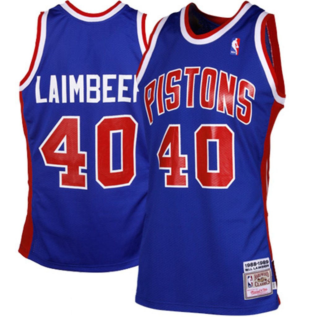 Mitchell & Ness Bill Laimbeer Detroit Pistons #40 Throwback Blue Jersey