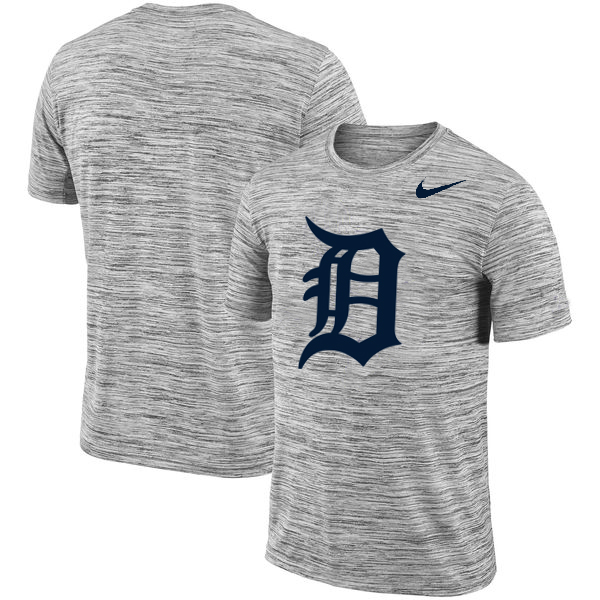 Detroit Tigers  Heathered Black Sideline Legend Velocity Travel Performance T Shirt