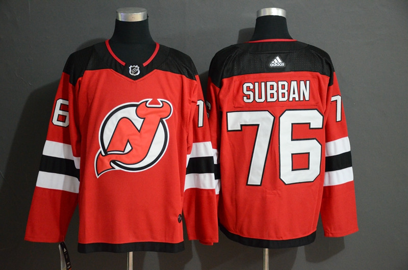 Devils 76 P.K. Subban Red Adidas Jersey