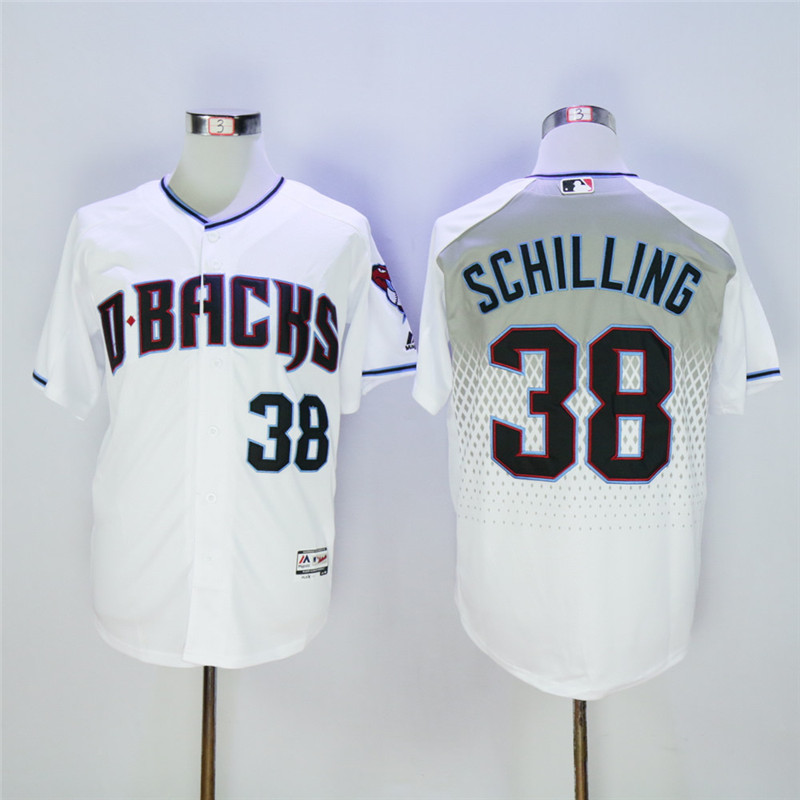 Diamondbacks 38 Curt Schilling White Teal Flexbase Jersey