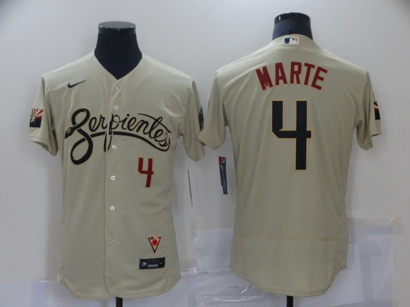 Diamondbacks 4 Ketel Marte Gold Nike 2021 City Connect Flexbase Jersey