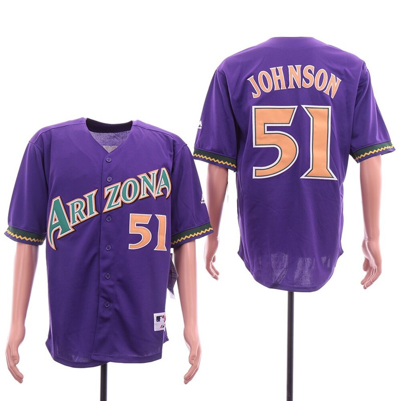 Diamondbacks 51 Randy Johnson Purple Cool Base Jersey