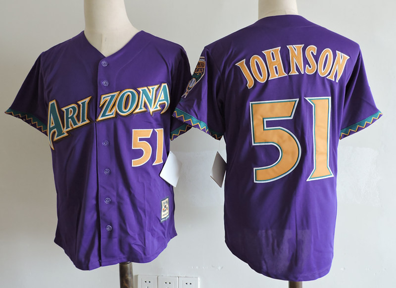 Diamondbacks 51 Randy Johnson Purple Cooperstown Collection Jersey