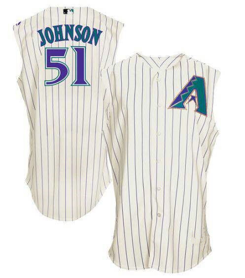 Diamondbacks 51 Randy Johnson White Turn Back The Clock Sleeveless Jersey