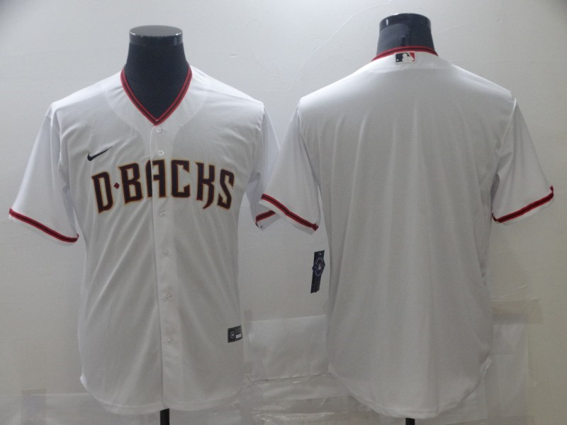 Diamondbacks Blank White Nike 2020 Cool Base Jersey