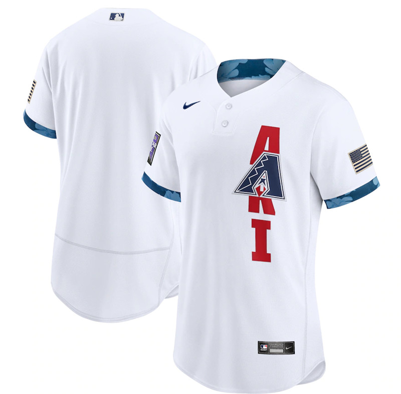 Diamondbacks Blank White Nike 2021 MLB All Star Flexbase Jersey