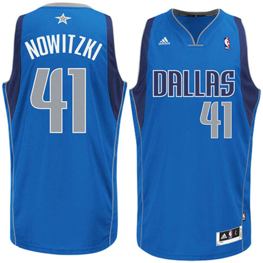 Dallas Mavericks #41 Dirk Nowitzki Revolution 30 Swingman Blue Jersey