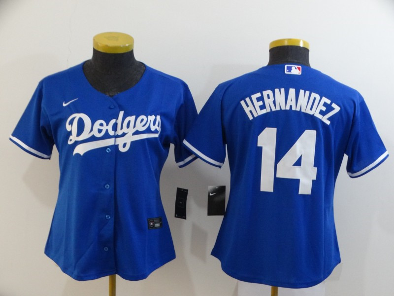 Dodgers 14 Enrique Hernandez Royal Women 2020 Nike Cool Base Jersey