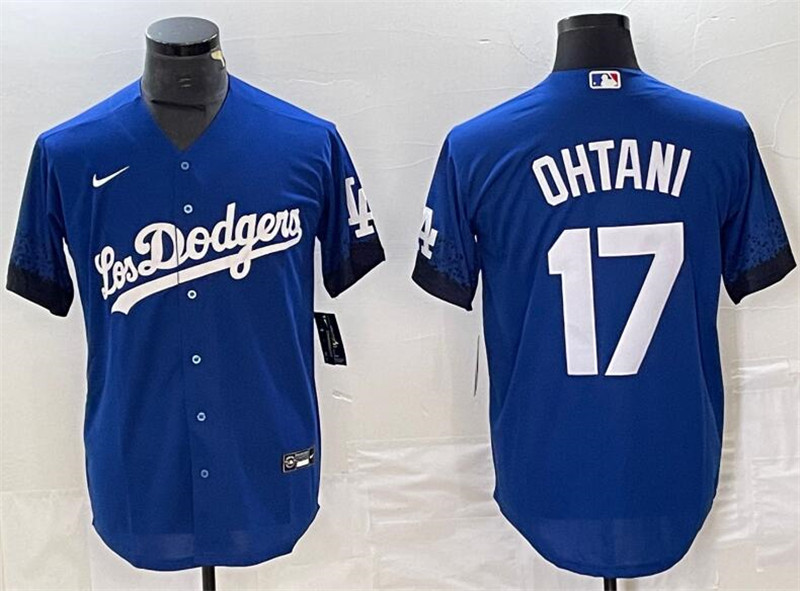 Dodgers 17 Shohei Ohtani Royal Nike 2021 City Connect Cool Base Jersey