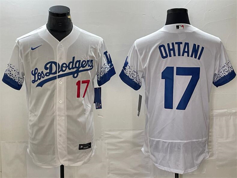 Dodgers 17 Shohei Ohtani White Nike 2021 City Connect Cool Base Jersey
