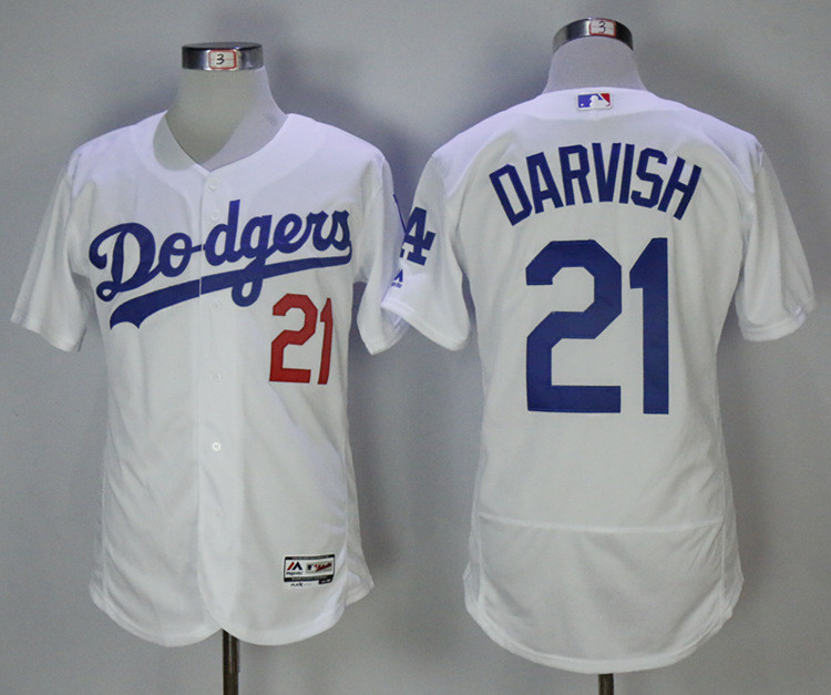 Dodgers 21 Yu Darvish White Flexbase Jersey