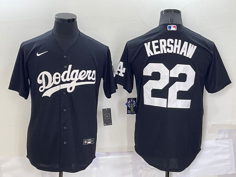 Dodgers 22 Clayton Kershaw Black Nike Turn Back The Clock Cool Base Jersey