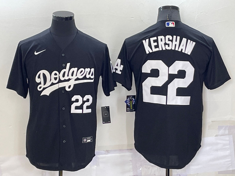 Dodgers 22 Clayton Kershaw Black Nike Turn Back The Clock Cool Base Jerseys