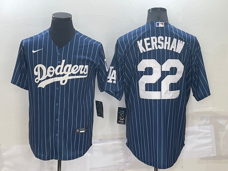 Dodgers 22 Clayton Kershaw Blue Nike Throwback Cool Base Jersey