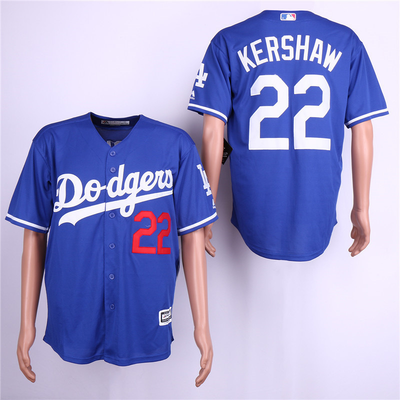 Dodgers 22 Clayton Kershaw Royal Cool Base Jersey