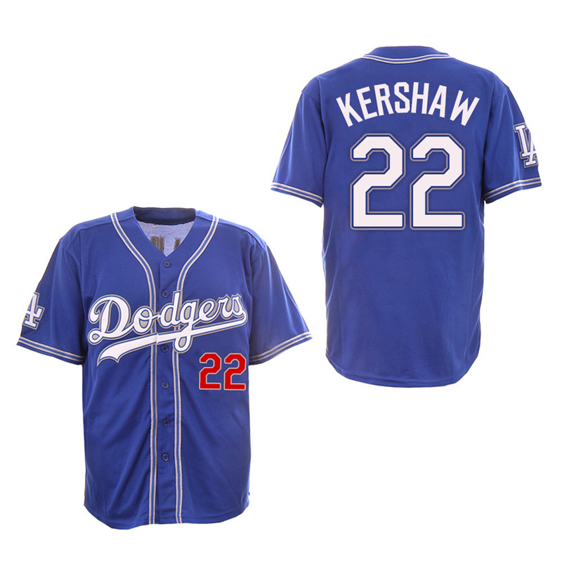 Dodgers 22 Clayton Kershaw Royal New Design Jersey