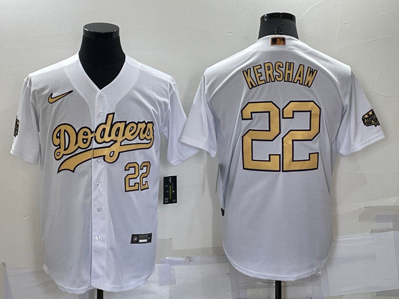 Dodgers 22 Clayton Kershaw White Nike 2022 MLB All Star Cool Base Jersey