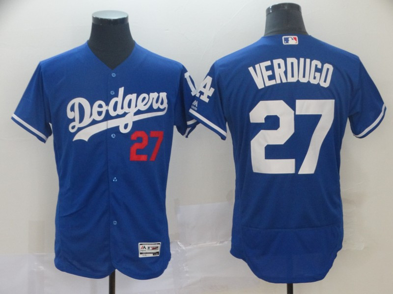 Dodgers 27 Alex Verdugo Blue Flexbase Jersey