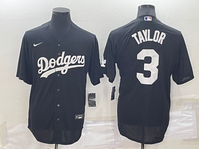 Dodgers 3 Chris Taylor Black Nike Turn Back The Clock Cool Base Jersey