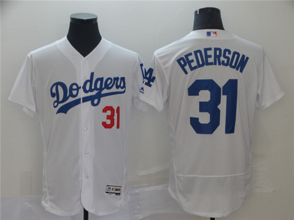 Dodgers 31 Joc Pederson White Flexbase Jersey