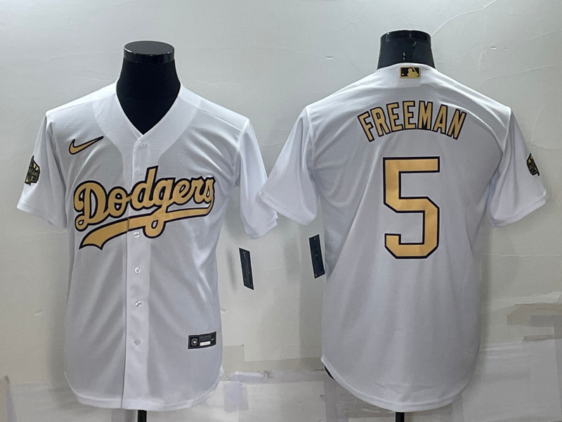 Dodgers 5 Freddie Freeman White Nike 2022 MLB All Star Cool Base Jerseys